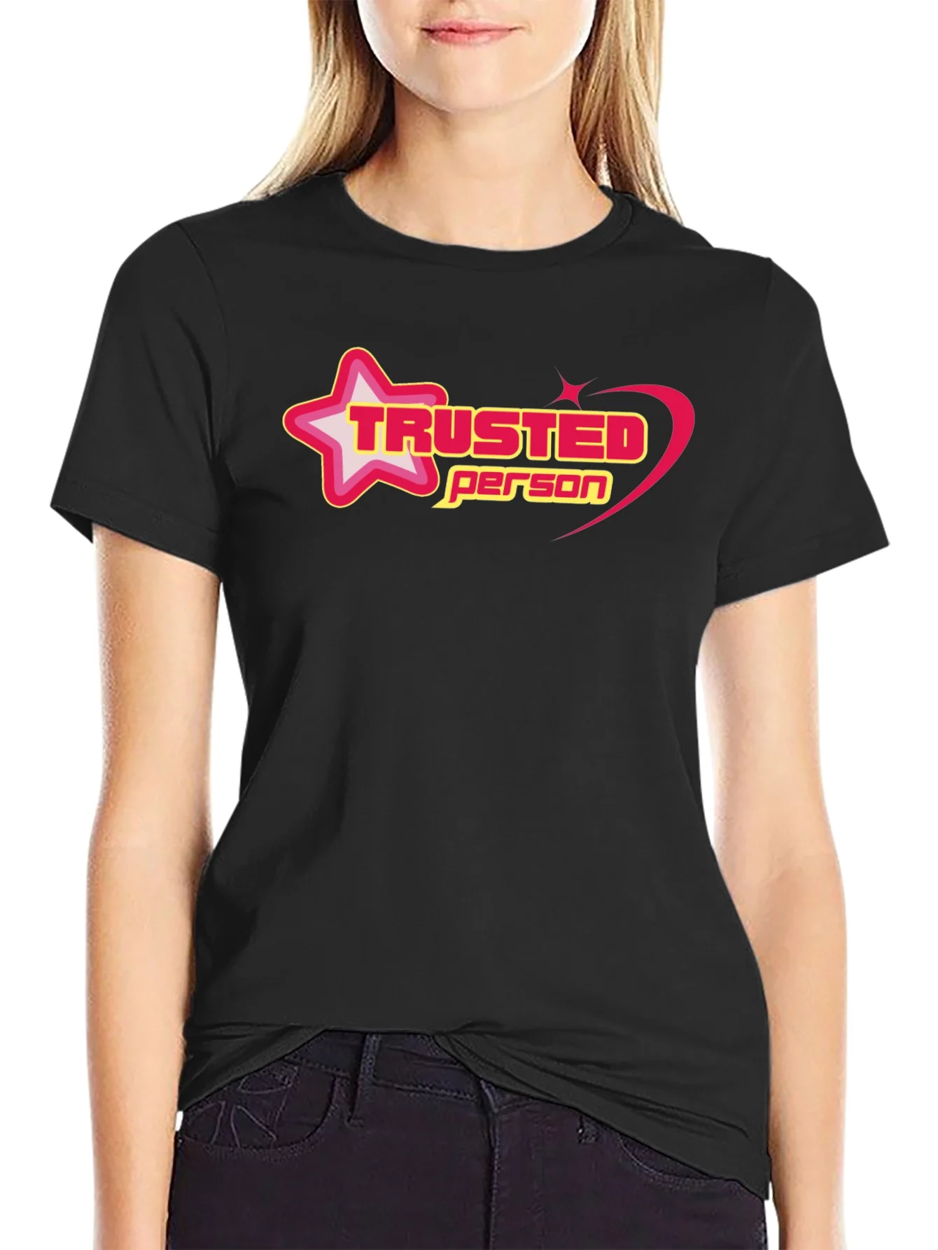 Trusted Person Graphic Black T-Shirt