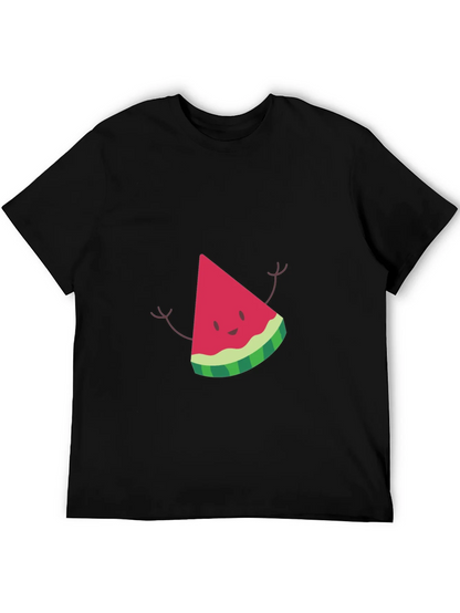Watermelon Slice Graphic Black T-Shirt