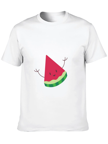 Watermelon Slice Graphic Black T-Shirt