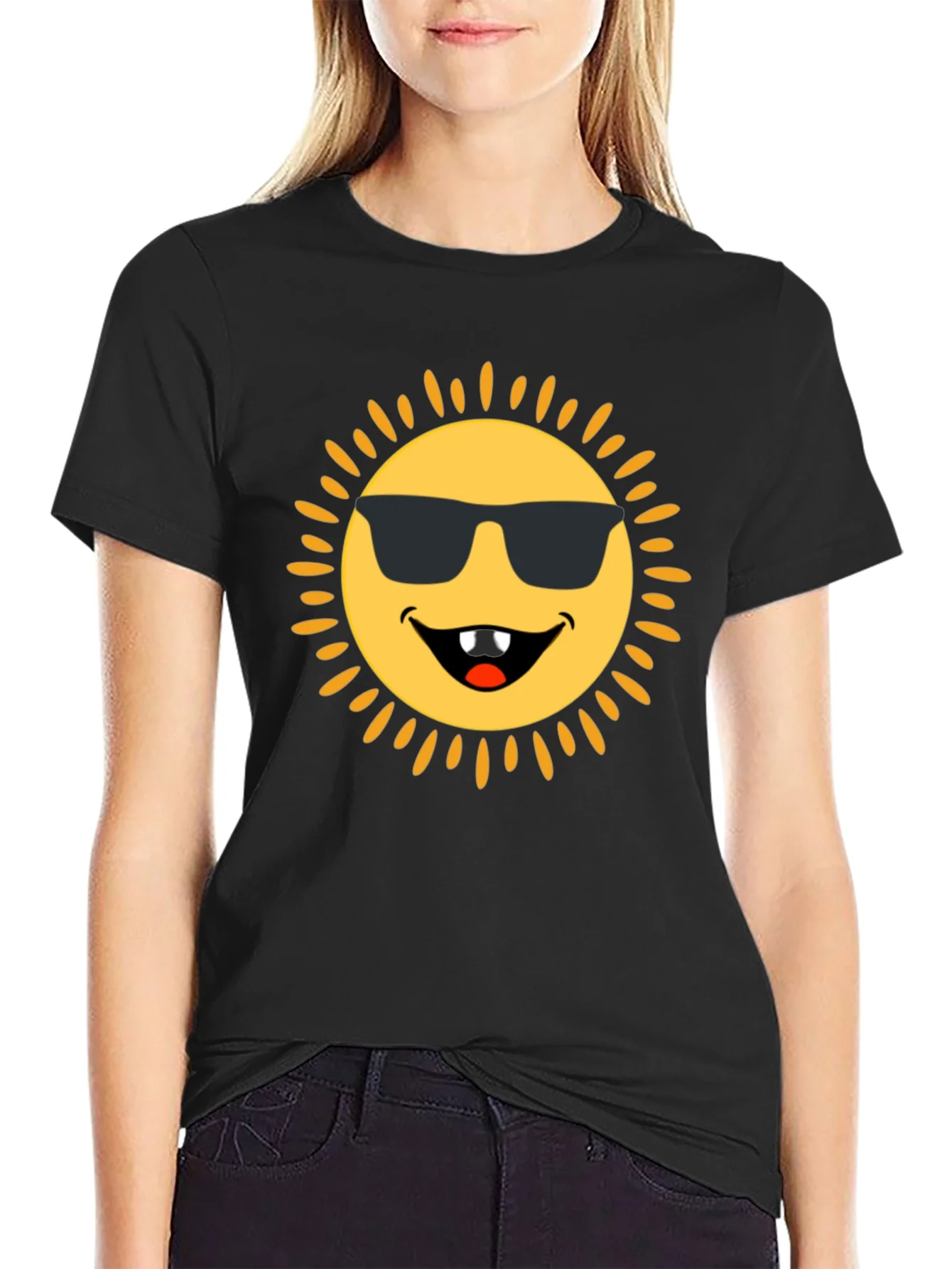 Funny Sun Face Graphic Tee