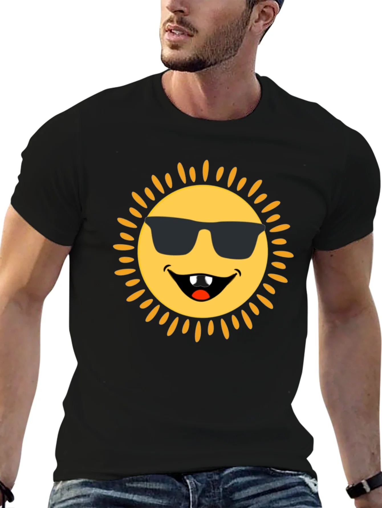 Funny Sun Face Graphic Tee