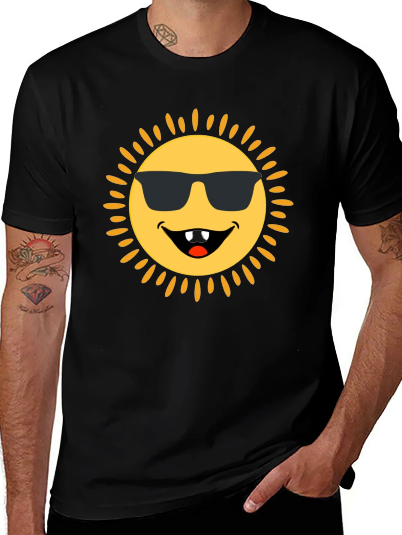 Funny Sun Face Graphic Tee