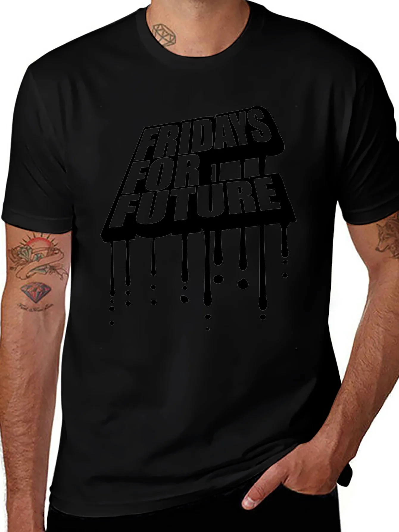 Fridays For Future Graphic Tee - Black