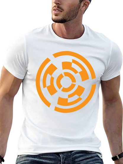 Geometric Circle Graphic T-Shirt - Black
