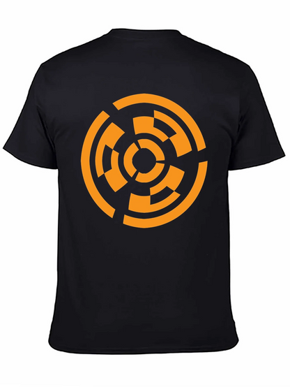 Geometric Circle Graphic T-Shirt - Black