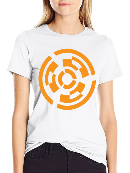 Geometric Circle Graphic T-Shirt - Black