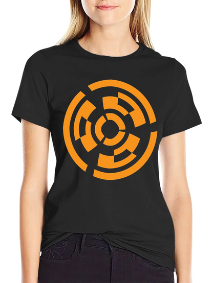 Geometric Circle Graphic T-Shirt - Black