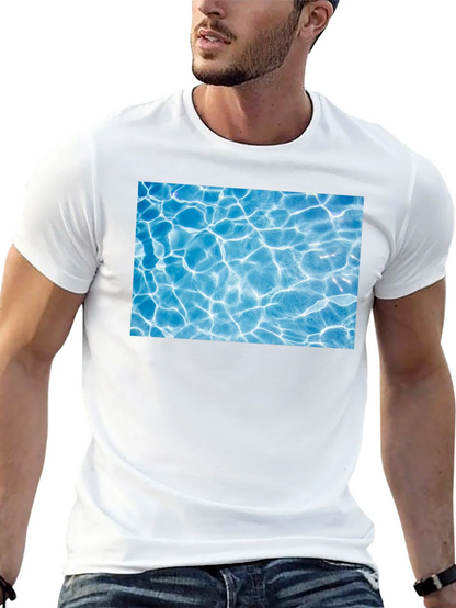 Pool Water Graphic Black Tee