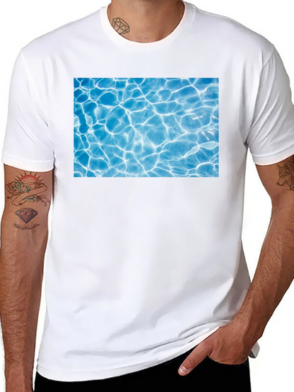 Pool Water Graphic Black Tee