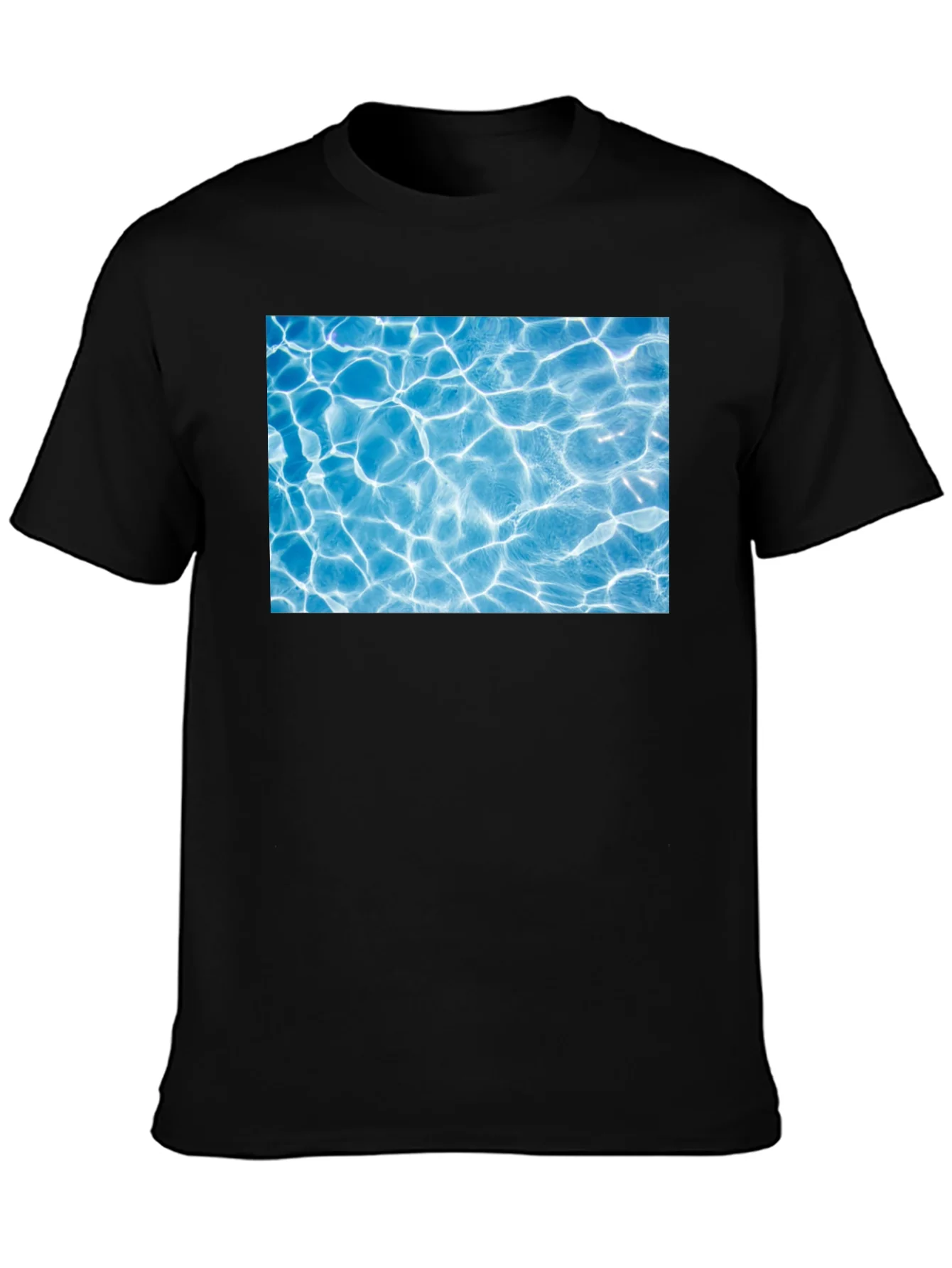 Pool Water Graphic Black Tee