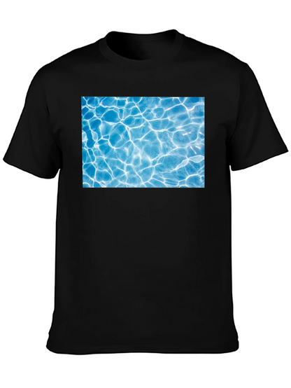 Pool Water Graphic Black Tee
