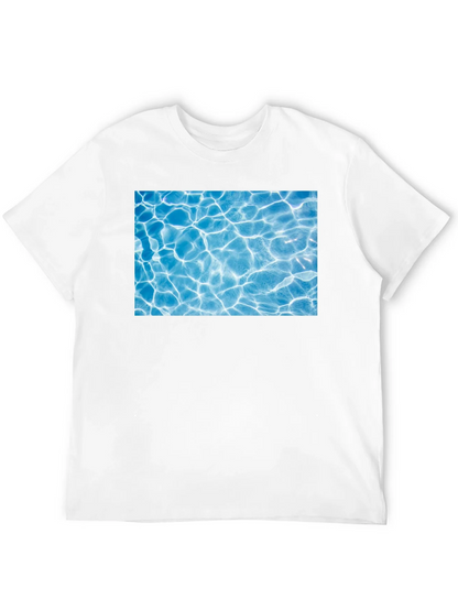 Pool Water Graphic Black Tee