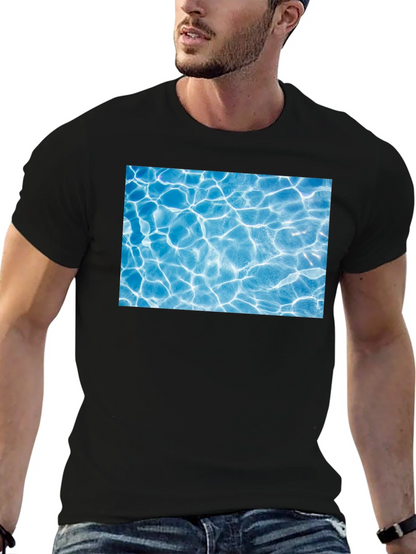 Pool Water Graphic Black Tee