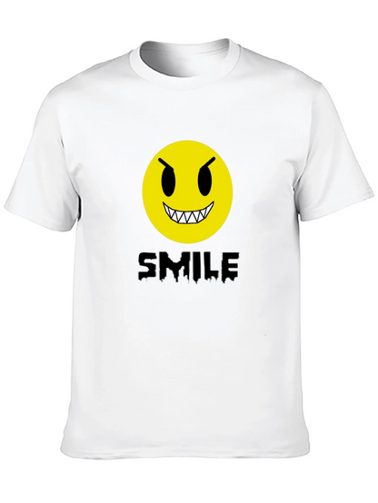 Evil Emoji Graphic Tee - Black Cotton T-Shirt