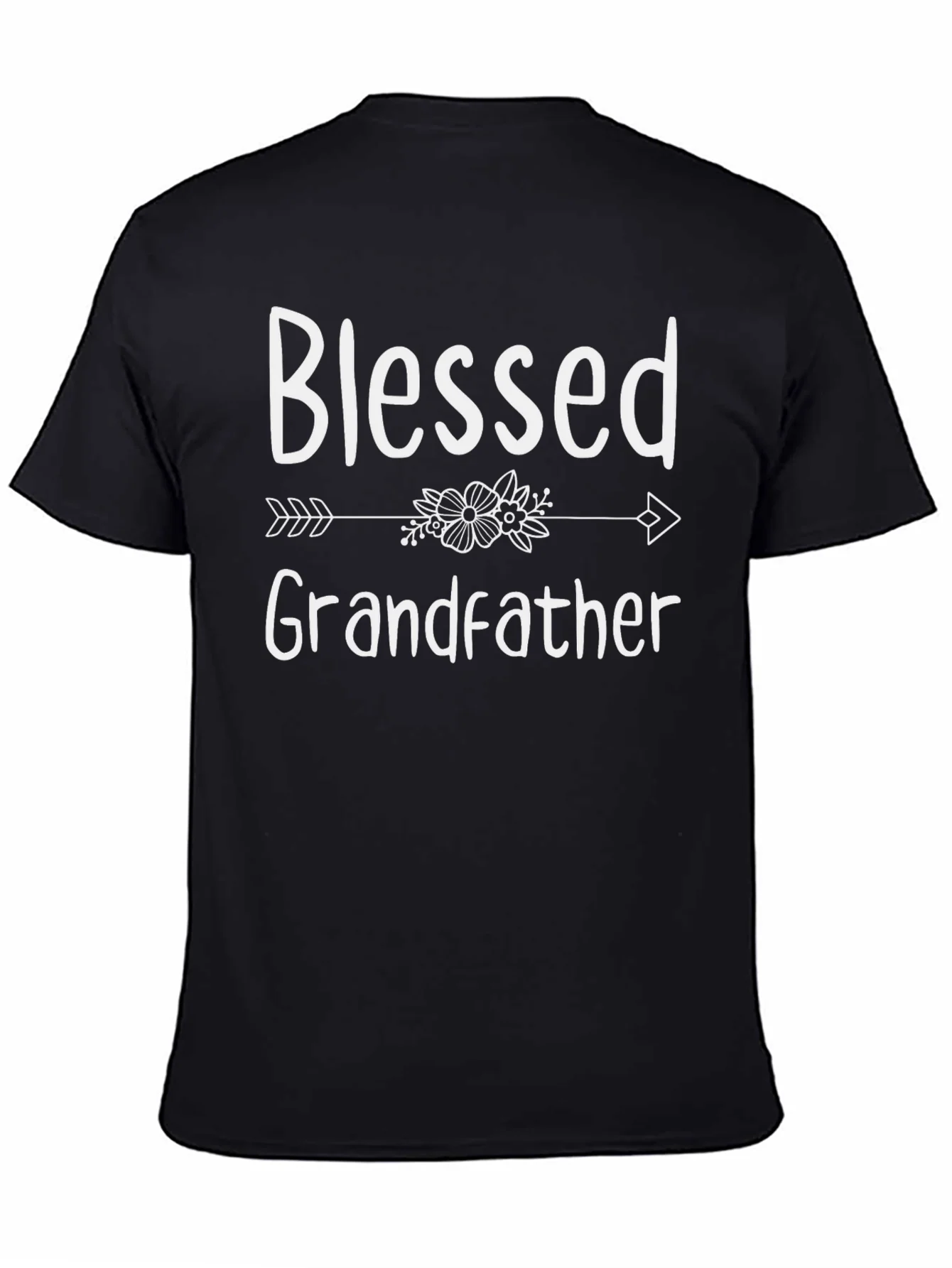 Blessed Grandfather Graphic Tee - Black