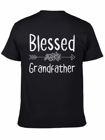 Blessed Grandfather Graphic Tee - Black