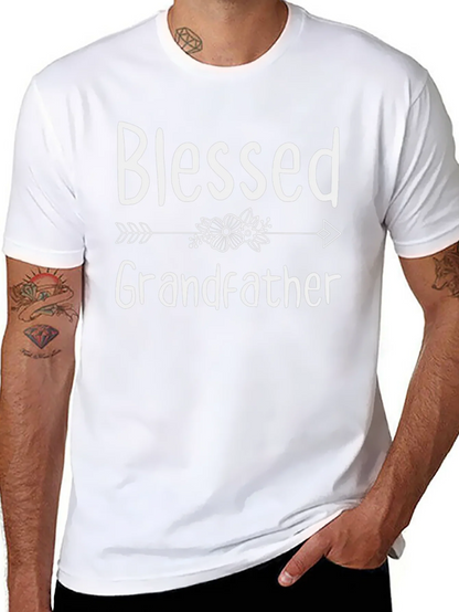 Blessed Grandfather Graphic Tee - Black