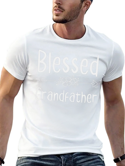 Blessed Grandfather Graphic Tee - Black