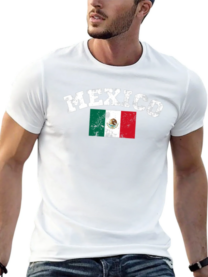 Mexico Flag T-Shirt - Distressed Graphic Tee