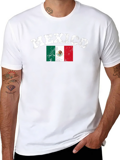 Mexico Flag T-Shirt - Distressed Graphic Tee