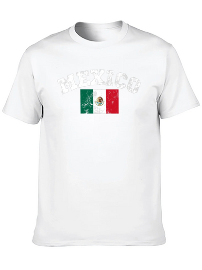 Mexico Flag T-Shirt - Distressed Graphic Tee