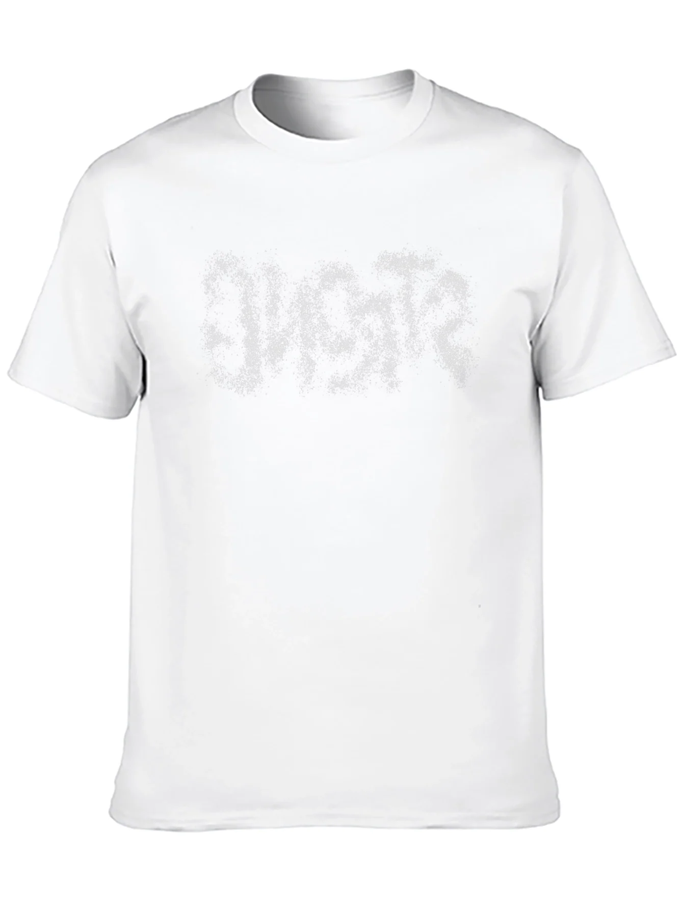 Mens Black T-Shirt with Distressed Graphic Print