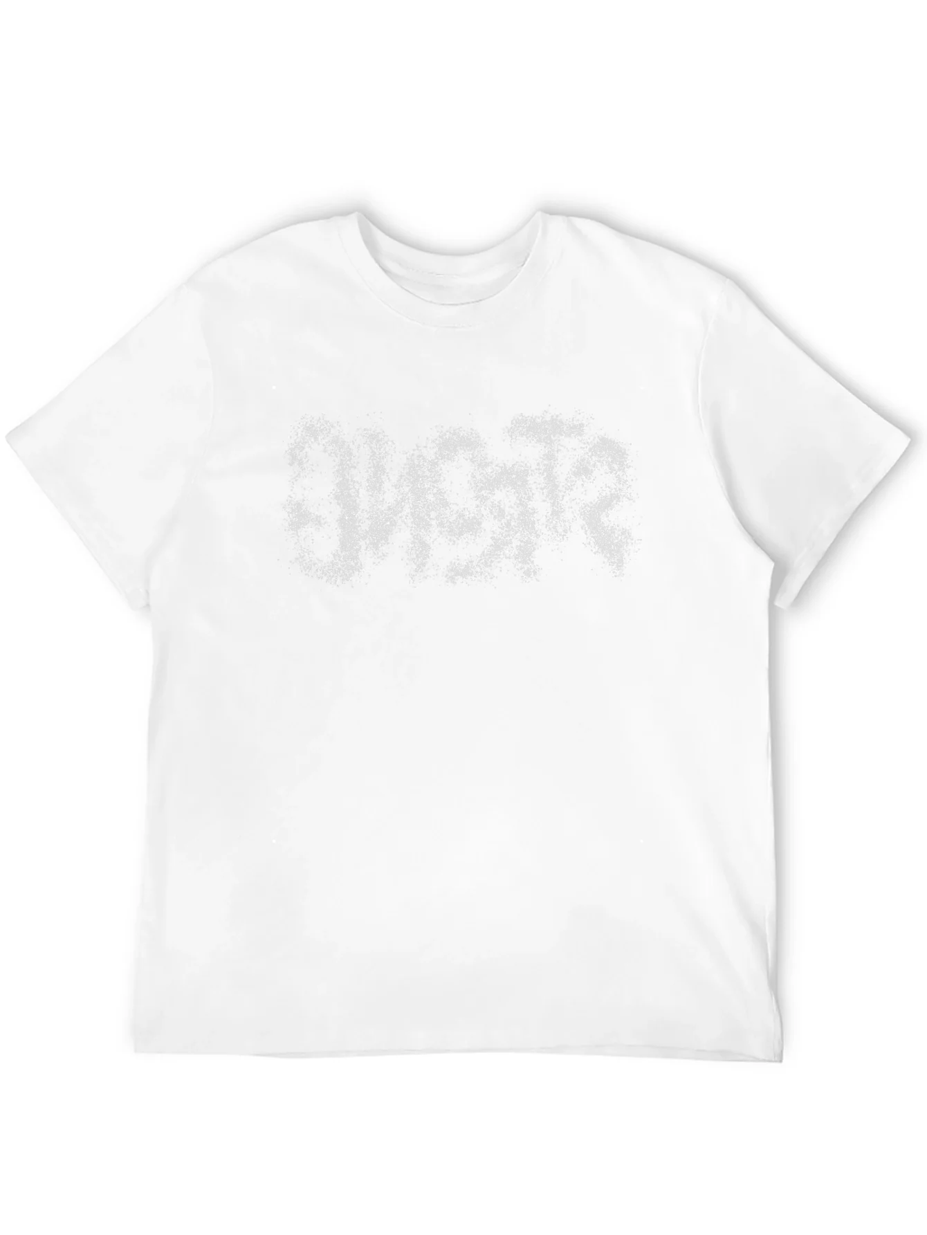 Mens Black T-Shirt with Distressed Graphic Print