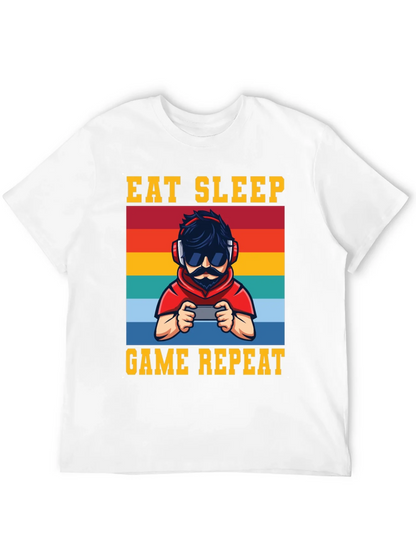 Eat Sleep Game Repeat Graphic Tee