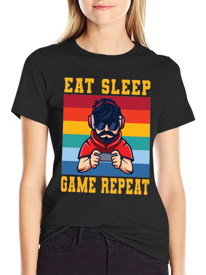 Eat Sleep Game Repeat Graphic Tee