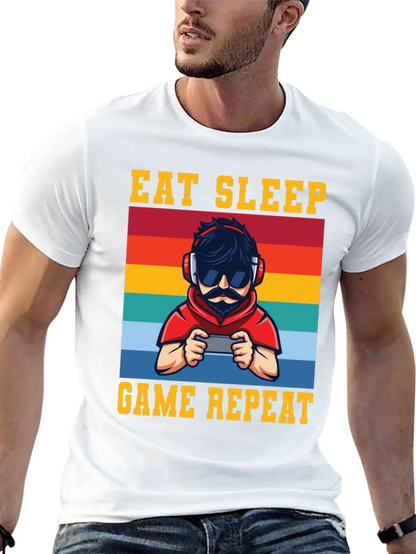 Eat Sleep Game Repeat Graphic Tee