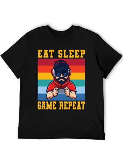 Eat Sleep Game Repeat Graphic Tee