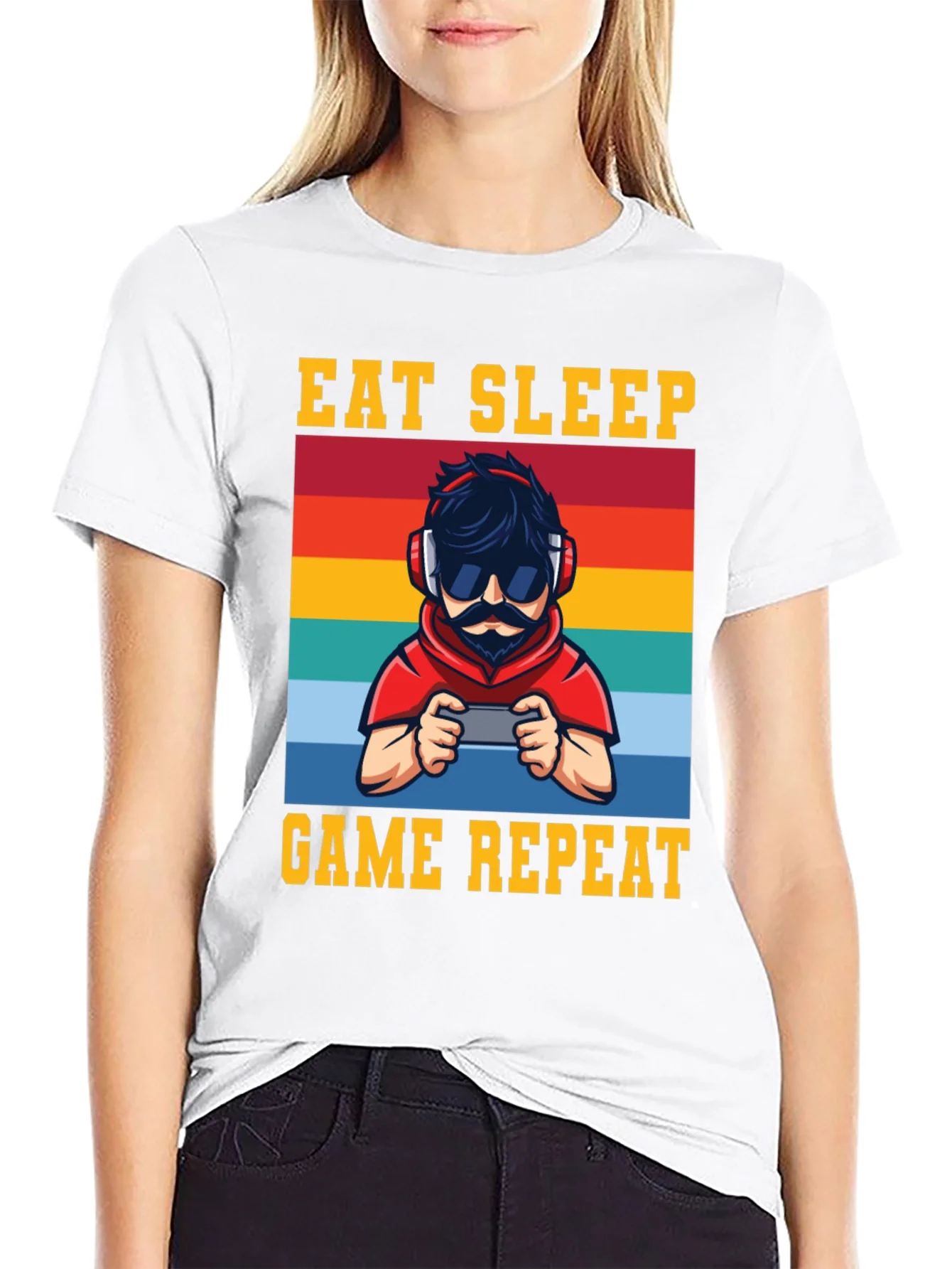 Eat Sleep Game Repeat Graphic Tee