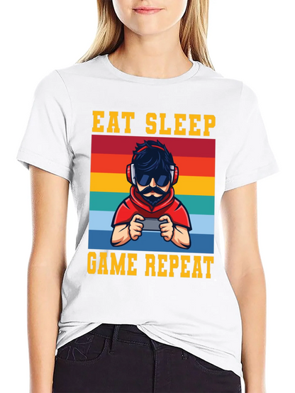 Eat Sleep Game Repeat Graphic Tee