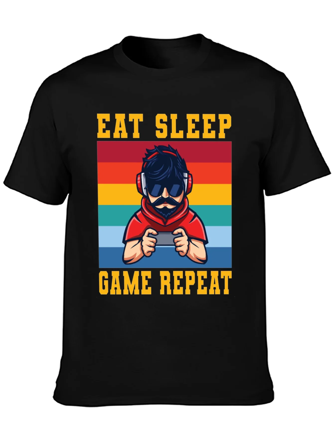 Eat Sleep Game Repeat Graphic Tee
