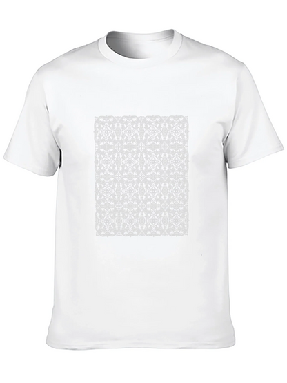 Elegant Patterned Mens Black T-Shirt