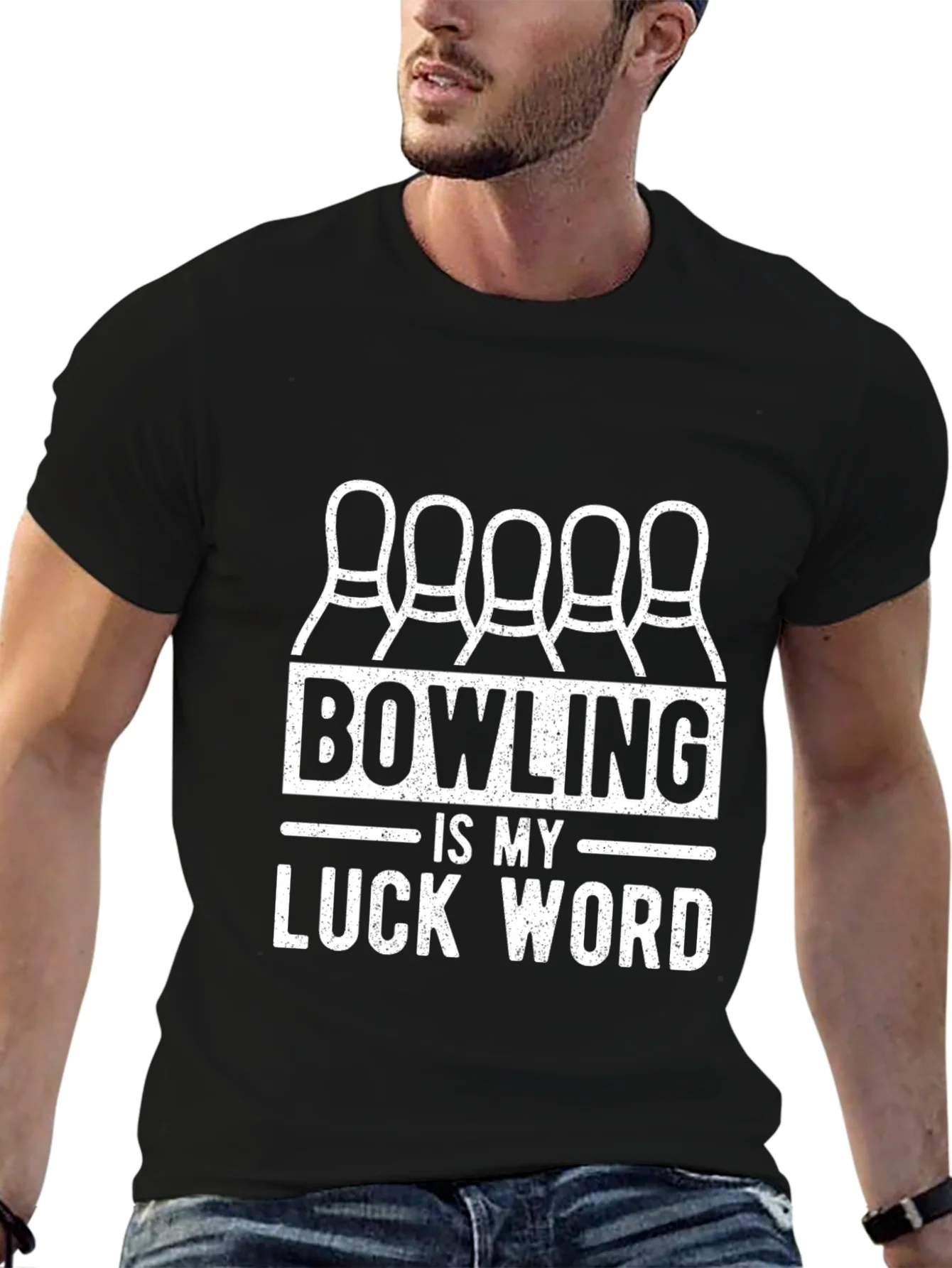 Bowling is My Luck Word T-Shirt