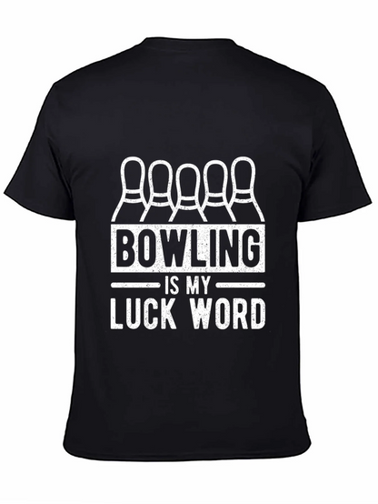 Bowling is My Luck Word T-Shirt