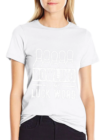 Bowling is My Luck Word T-Shirt