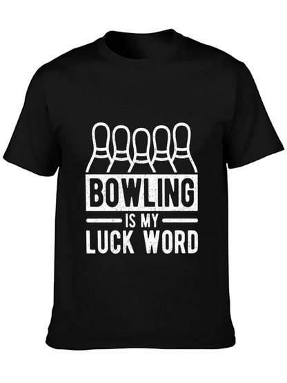 Bowling is My Luck Word T-Shirt