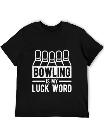 Bowling is My Luck Word T-Shirt