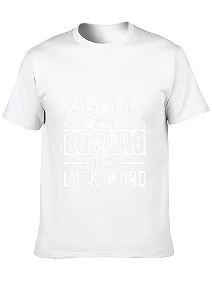 Bowling is My Luck Word T-Shirt