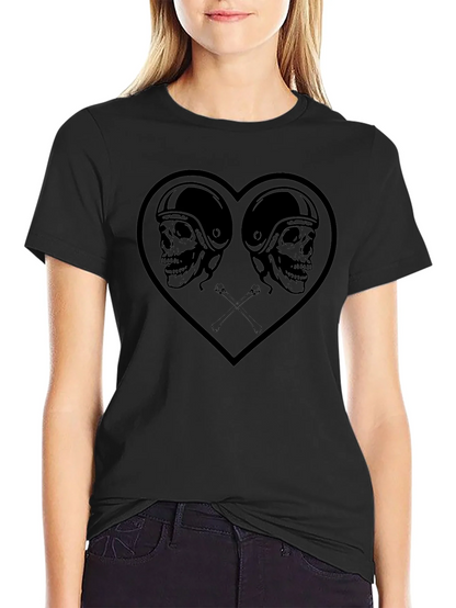 Skull Heart Graphic Tee - Mens Black T-Shirt
