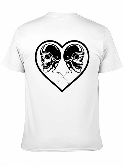 Skull Heart Graphic Tee - Mens Black T-Shirt