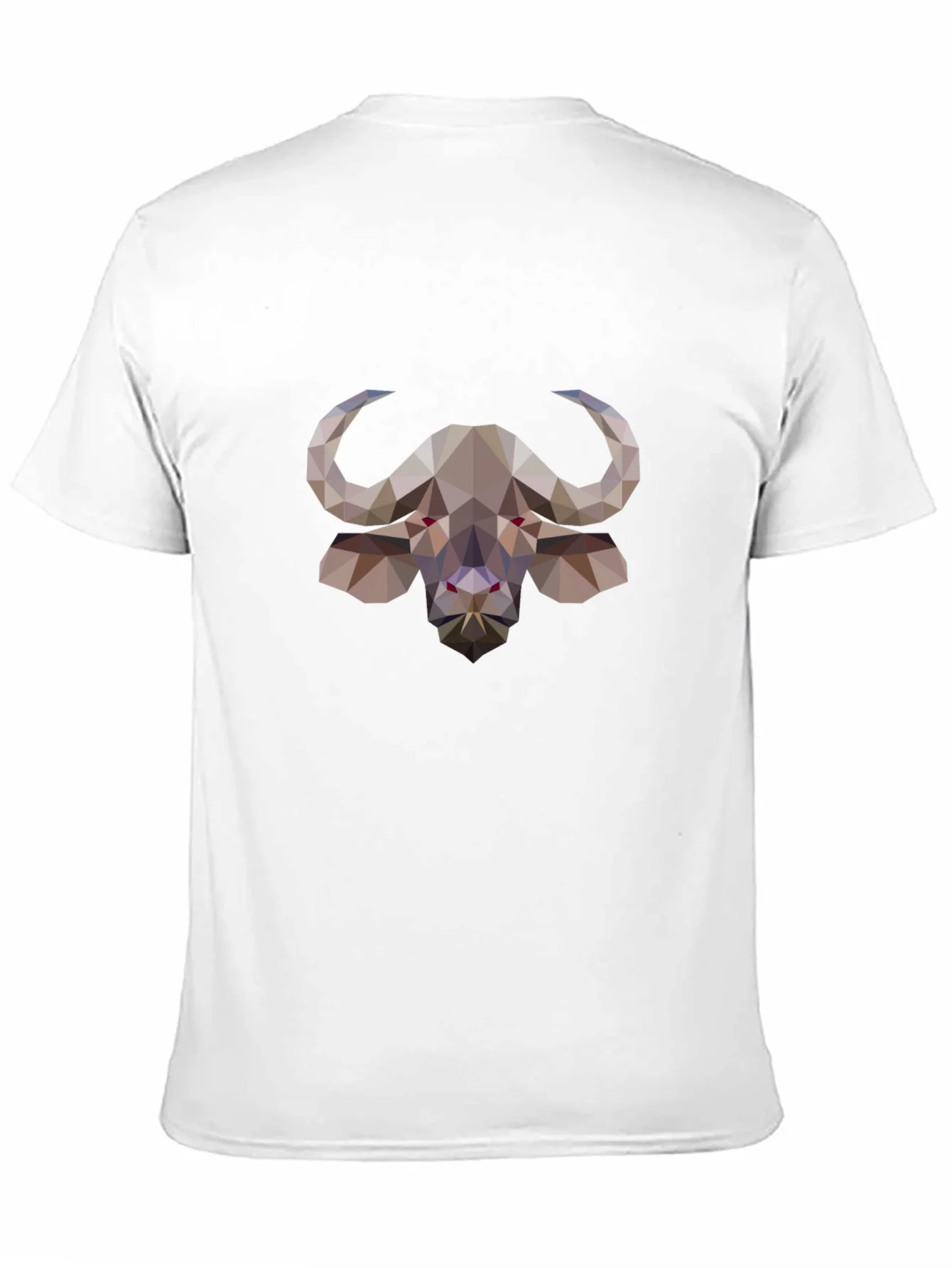 Geometric Buffalo Graphic Tee - Stylish Black T-Shirt