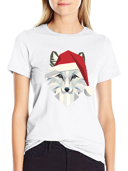 Festive Fox Graphic Tee - Holiday Apparel