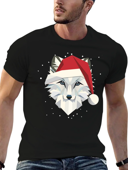 Festive Fox Graphic Tee - Holiday Apparel