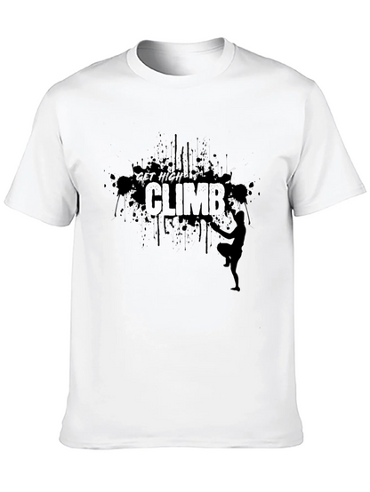 Get High Climb T-Shirt - Rock Climbing Tee