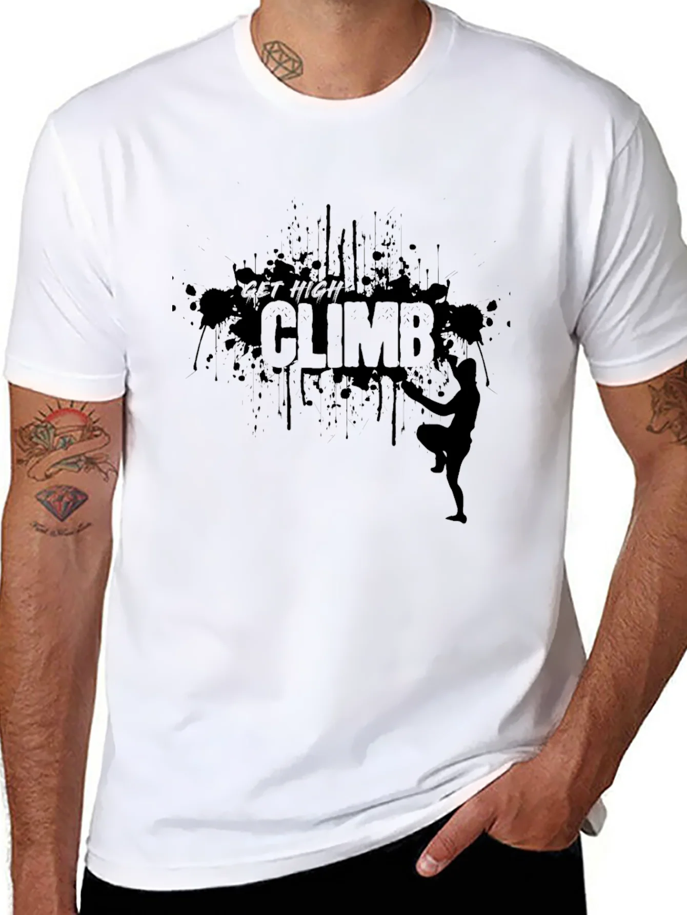 Get High Climb T-Shirt - Rock Climbing Tee