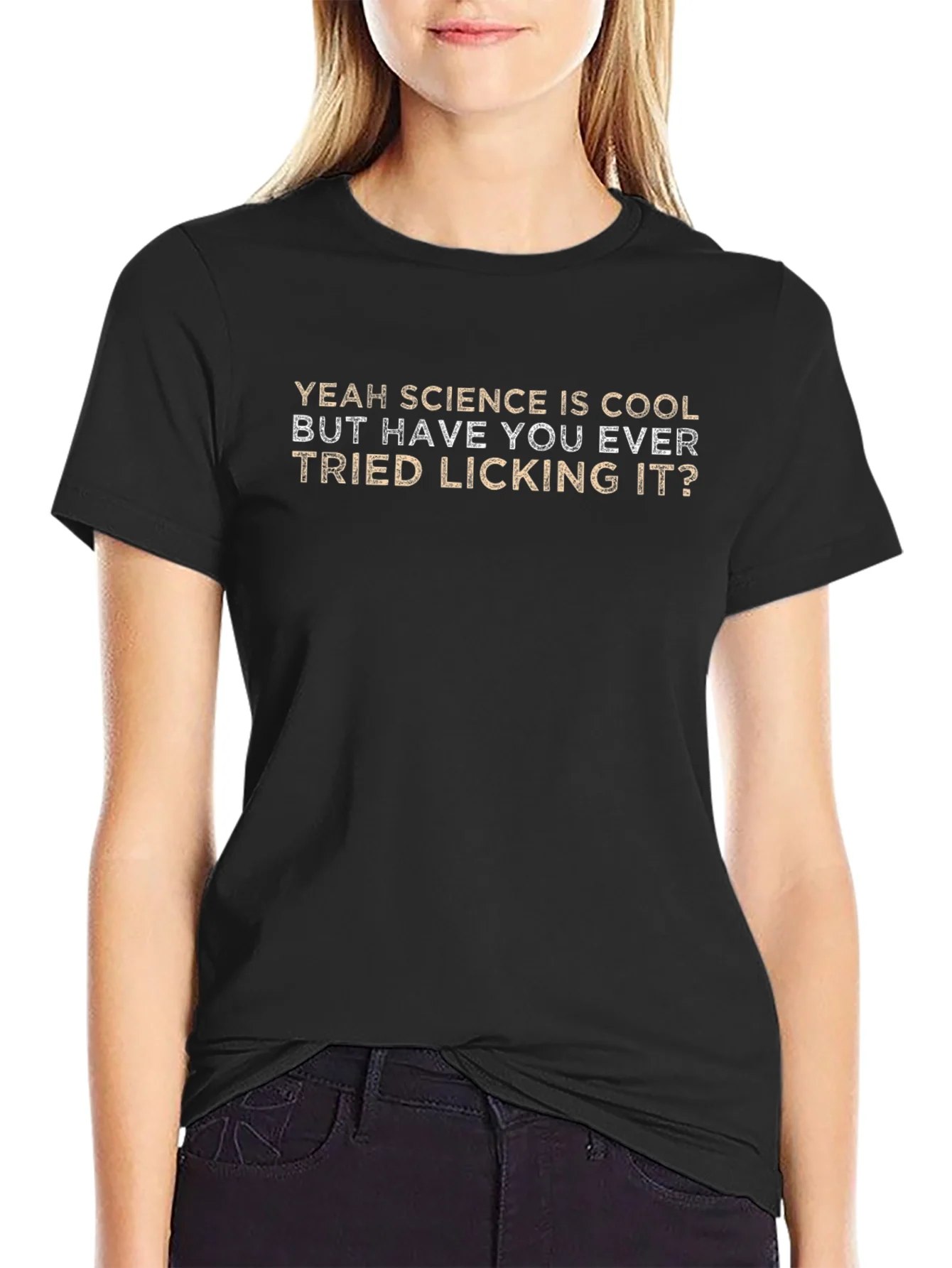 Science Licking Humor Tee - Novelty Graphic T-Shirt