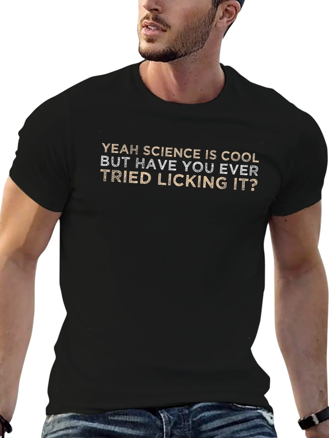 Science Licking Humor Tee - Novelty Graphic T-Shirt